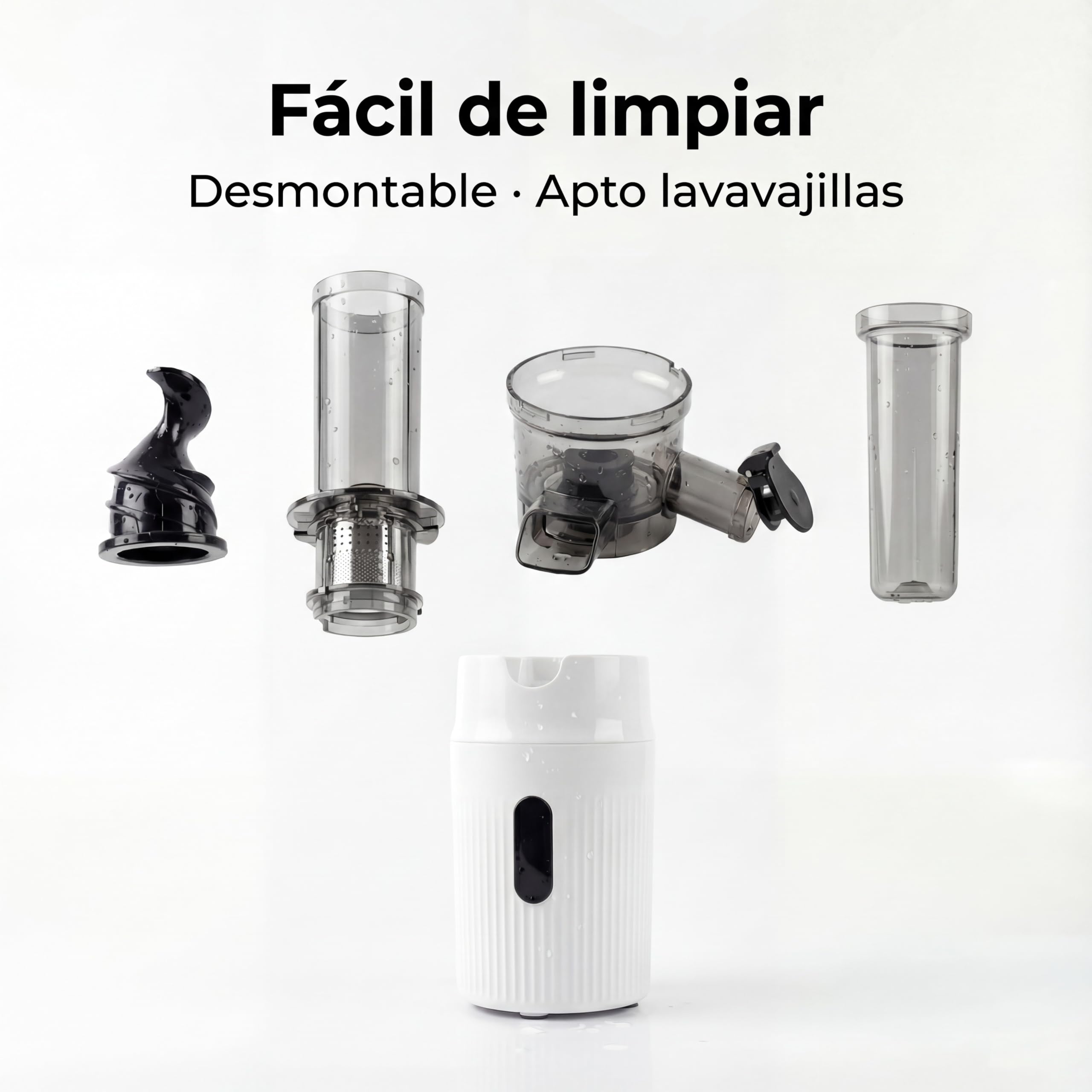 Pelamatic Exprimidor Electrico Blanco 100W Compacto - Licuadora para Verduras y Frutas, Extractor de Zumos y Verduras de Alta Eficiencia para Uso Doméstico