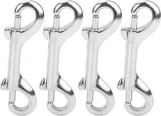 Double Ended Snap Hook, L100MM 316 Stainless Steel End Bolt Hook Marine Grade Snaps Compatible for Ropes Belts Chains Small Cables Boating Rowing