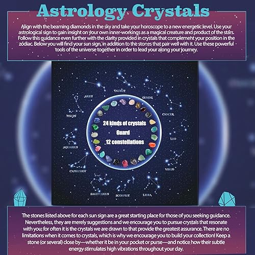 Miniatura 4 de Gargantilla de piedra natural con signo del zodiaco para mujer, collar de cristales crudos del zodiaco, horóscopo, piedras preciosas curativas,