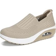 EnllerviiD Women Nurse Sneakers Platform Sneakers Air Cushion Walking Wedge Sneaker Food Service Shoes Ladies Toning Rocker Shoes