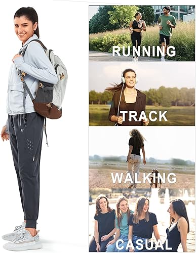 Miniatura 5 de NORTHYARD Pantalones deportivos para correr para mujer, ligeros, para entrenamiento, correr, casuales, con bolsillos con cremallera