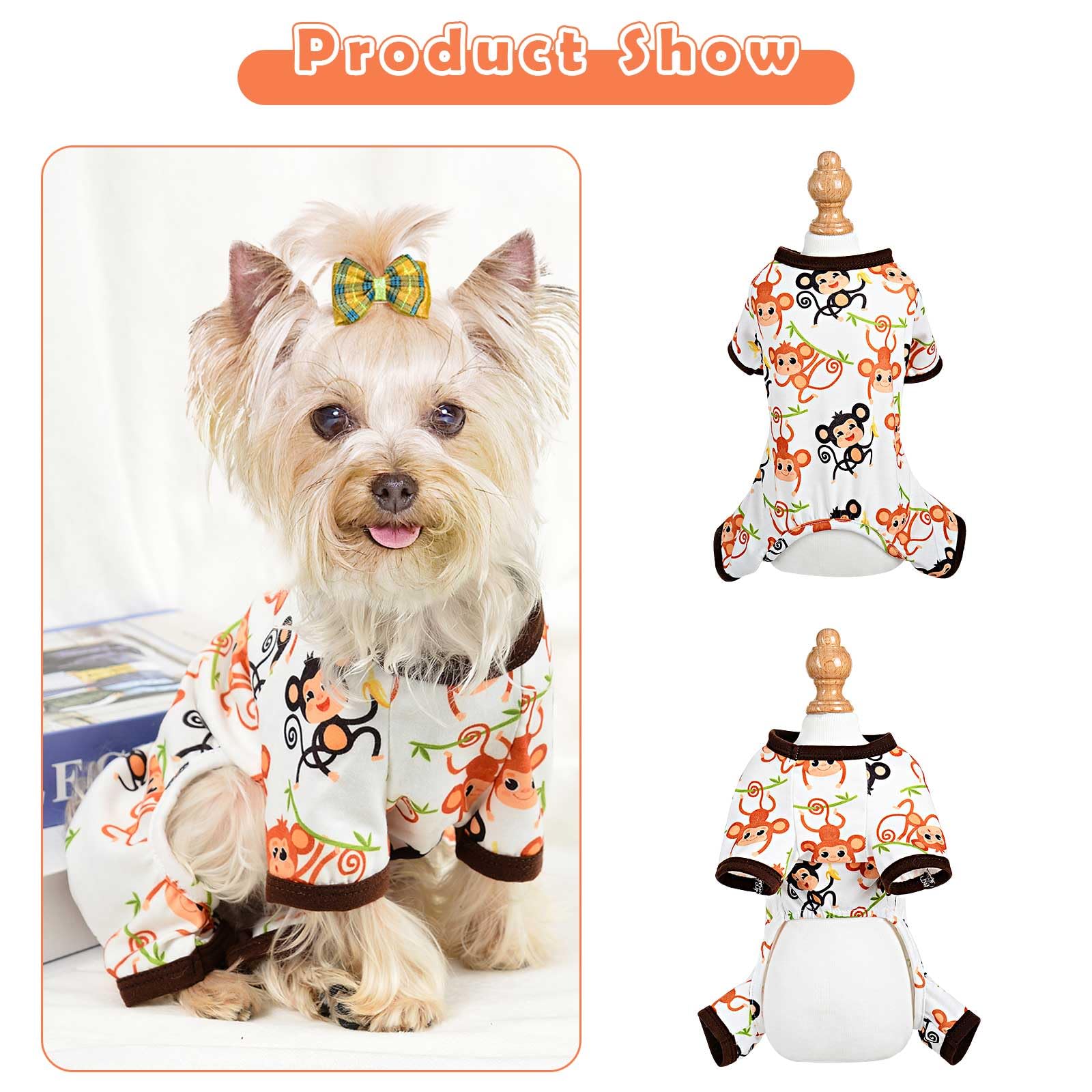 Hunde-Pyjama Für Kleine Hunde – Einteiler Mit Sternen-Design, Leichtes Sommer-Material, Verstellbare Träger