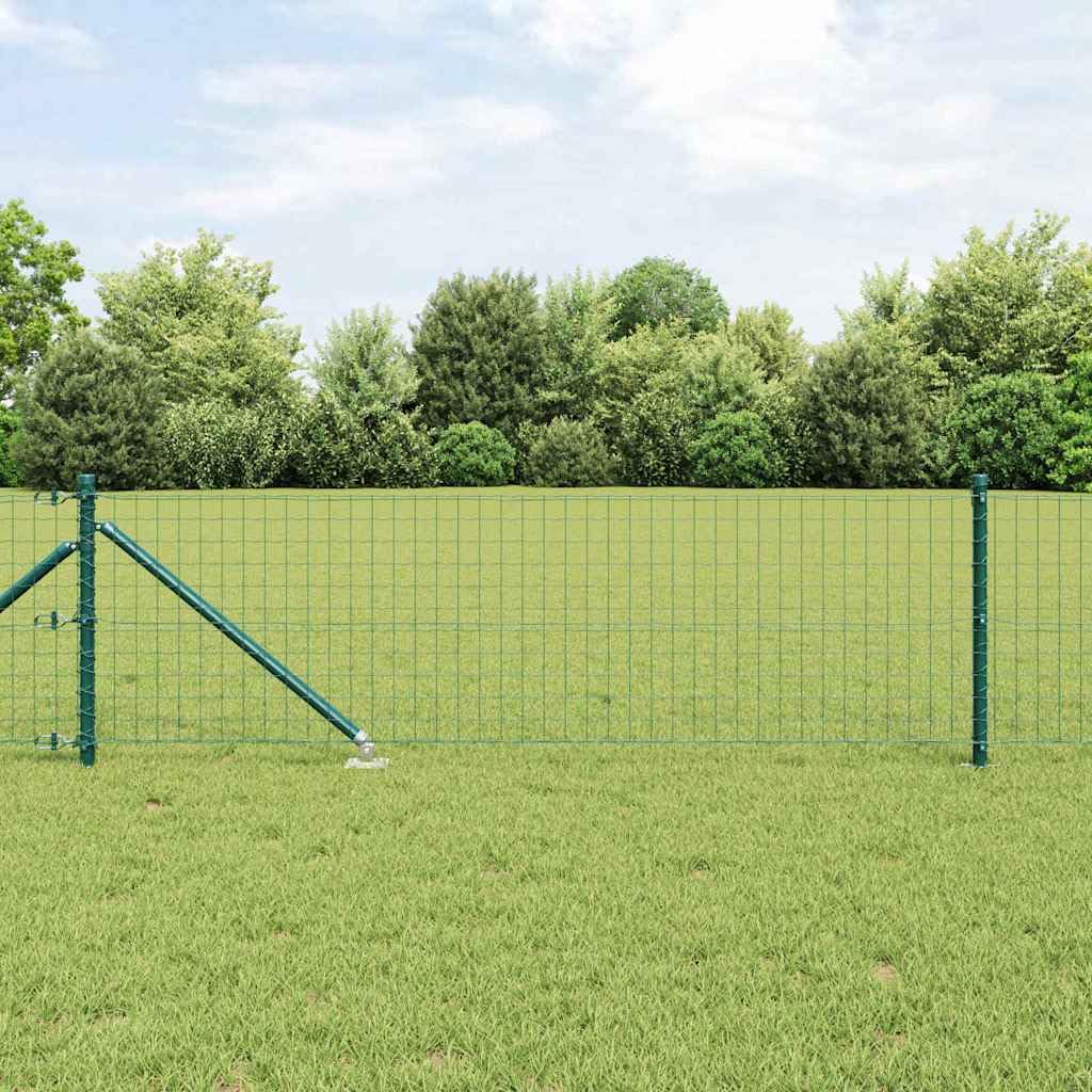 Postes de valla con manguito de impacto (26 unidades, acero pulverizado, 3,2 x 100 cm, para jardín, terraza, patio, sauce, construcción de vallas, para fijación estable y fijación segura
