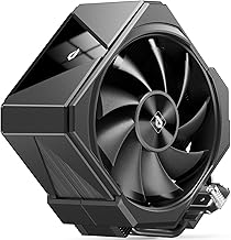 upHere UP1 Elite K4 Black CPU Cooler,AM4 CPU Heatsink with 4 Heatpipes,120mm PWM Silent CPU Fan,Refroidisseur PC Black with Top Mirror,Compatible AM4/AM5 & Intel