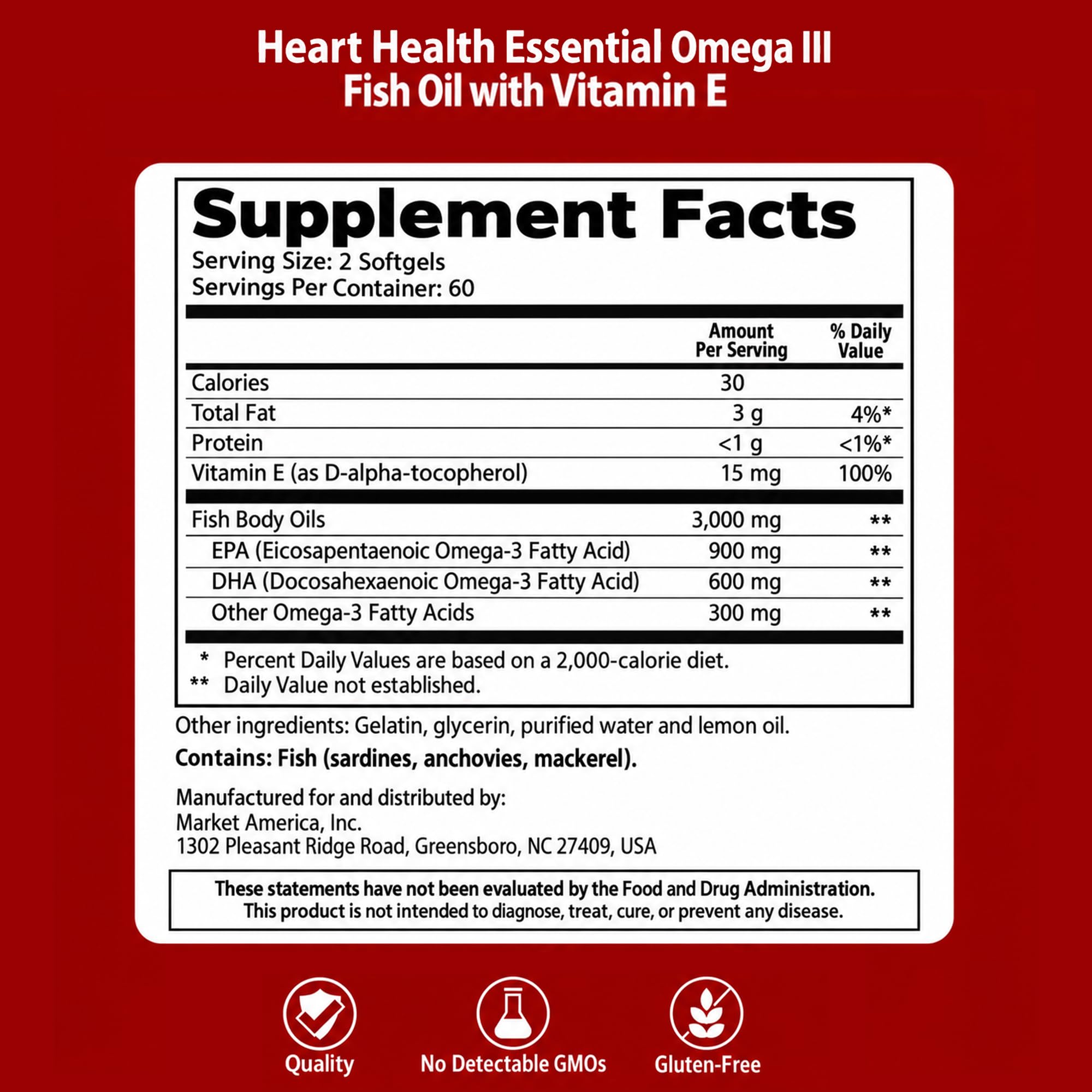 Heart Health Essential Omega III Fish Oil with Vitamin E, 120 Softgels — Amazon image 8
