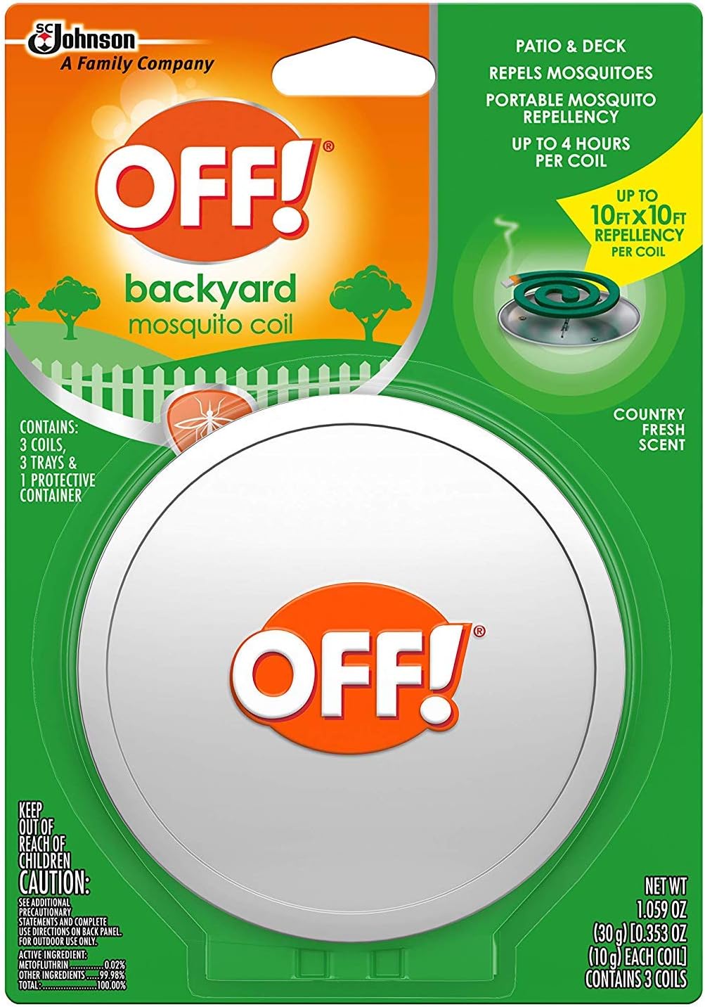 OFF! Patio and Deck Coil Tin, 1 CT (Pack - 3)