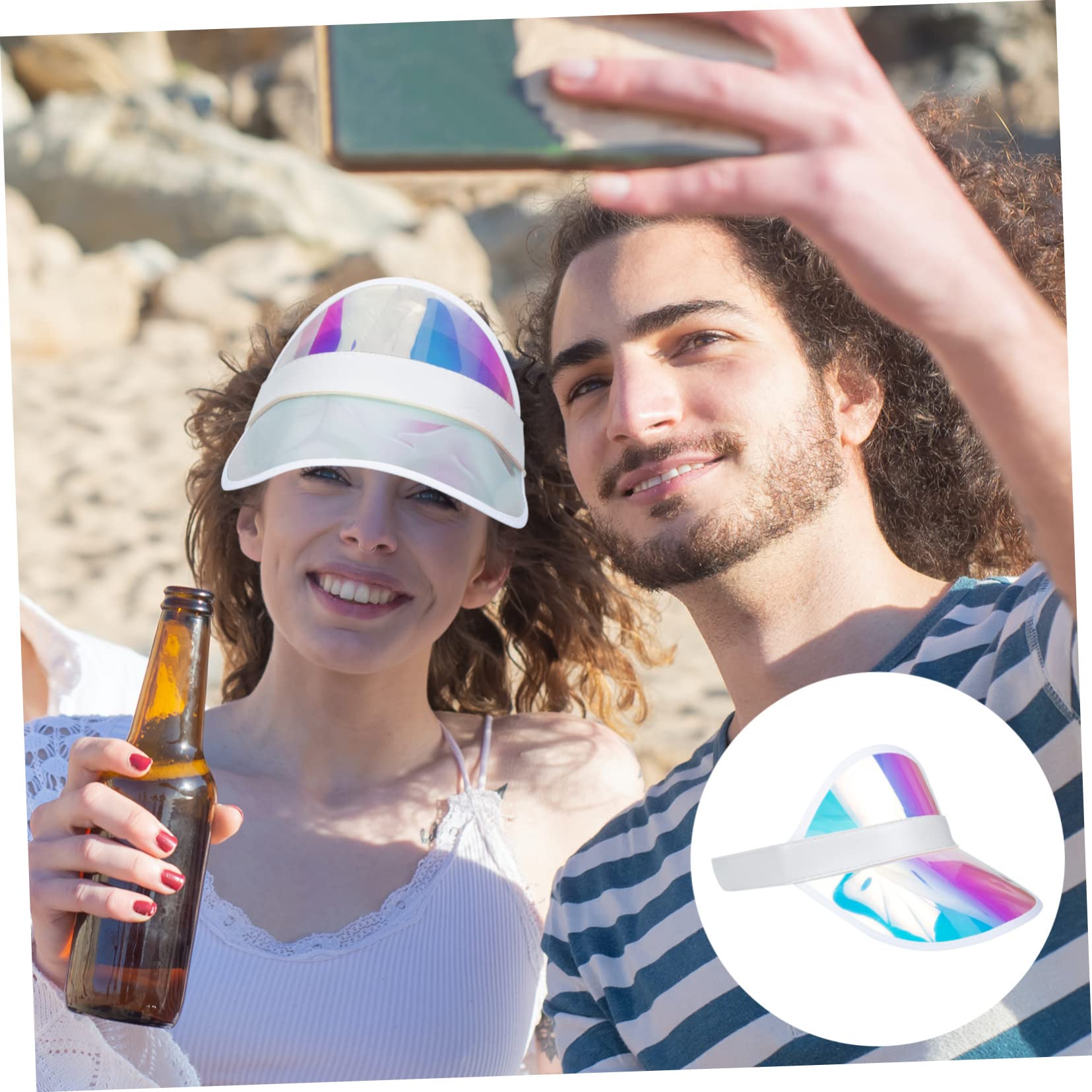 Viseras para el Sol de ala Ancha para Niñas minkissy Sombreros de Viaje de Neón