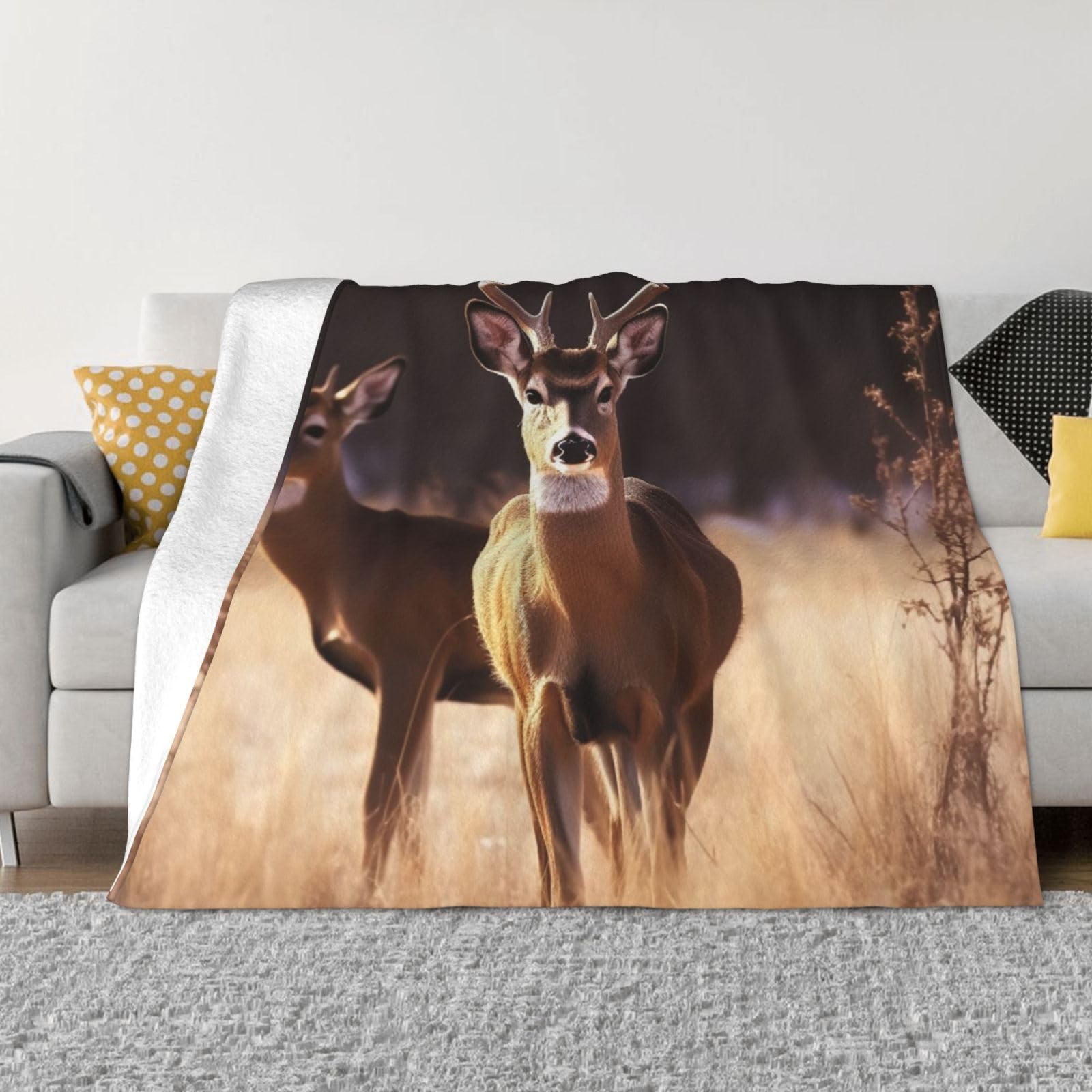 Couverture micro-polaire ultra douce grand format jeté flanelle légère plaid canapé voyage