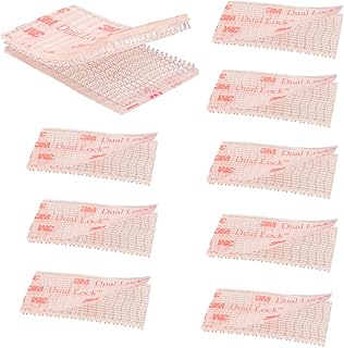 Dual Lock Fastener 1in x 2in 8pcs, Reclosable Interlocking Tape Heavy Duty EZ Pass Holder, Adhesive Hook Lock Sticky Back Mushroom Mounting Tape Clear Color for Indoor and Outdoor