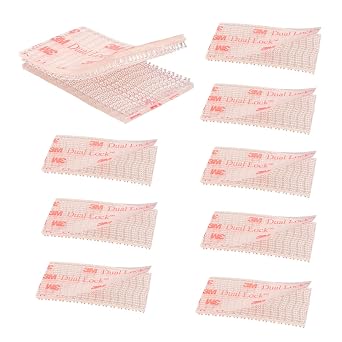 3M Dual Lock 1in x 2in 8pcs, EZ Pass Holder/IPass/IZoom/Sunpass, Adhesive Mounting Strips Clear Fastener