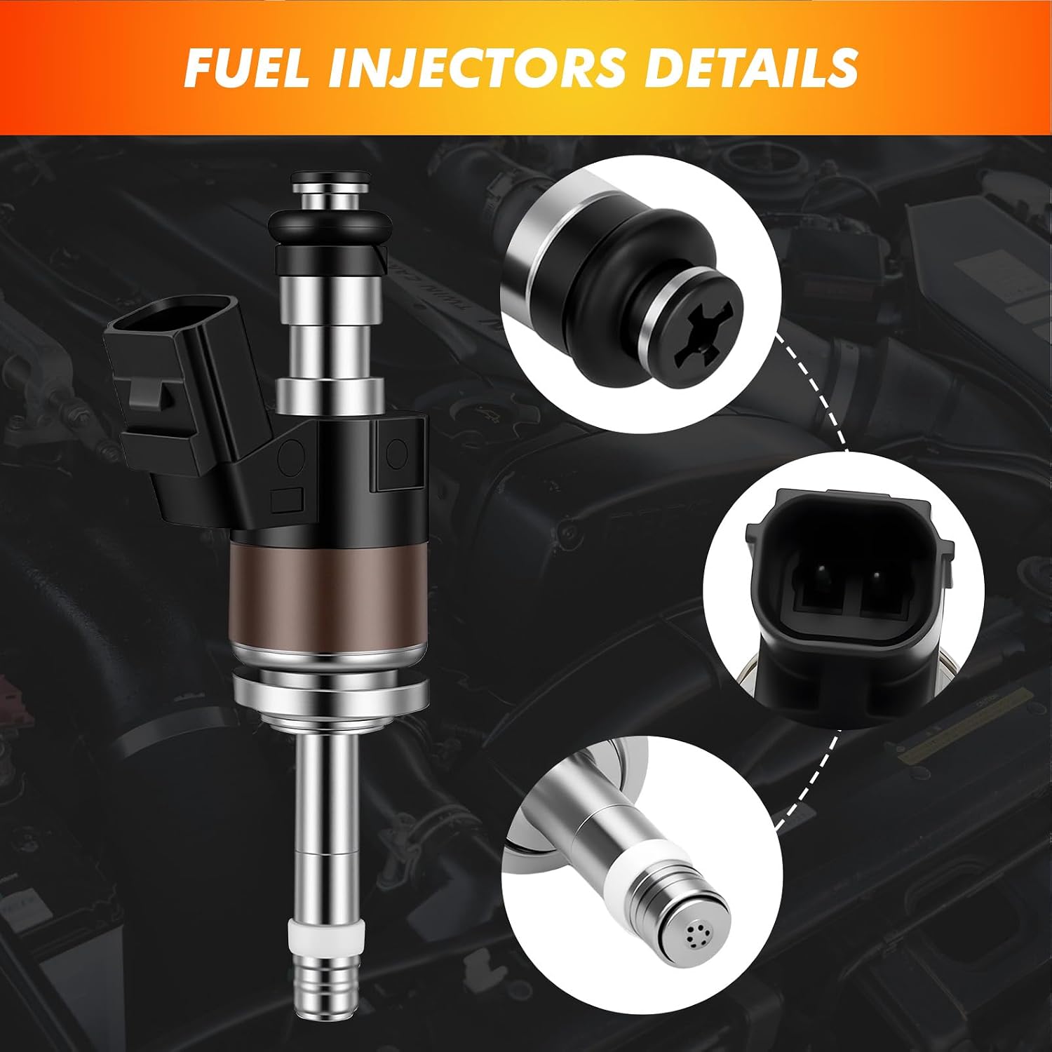 2016-2020 Fuel Injector Compatible for Honda Pilot, Odyssey, Ridgeline 2016 2017 2018 2019 2010 3.5L, Replace 16010RLV315