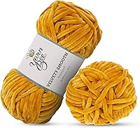 Vista 14 de Yarn Bee - Ovillo de hilo voluminoso para ganchillo y tejer, madeja de hilo suave, 80 yardas de hilo 100% poliéster para tejer mantas, sombreros