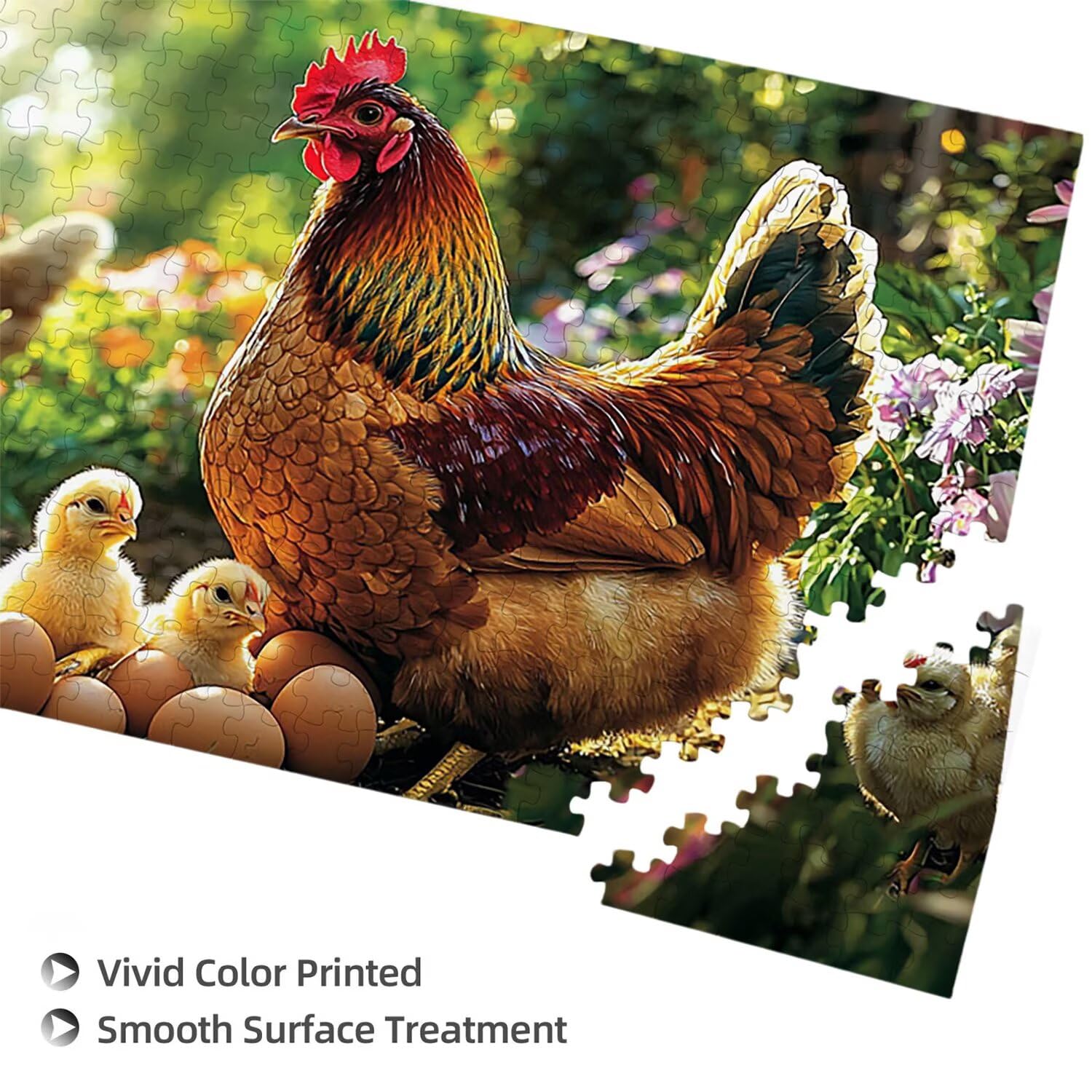 Puzzle para Adultos 1692 Piezas, Manada de pollos Puzzle, Difícil, Desafiante, Rompecabezas Encajan Perfectamente, Letras en la Parte Posterior, sin Polvo, Regalo para Personas Mayores (179x31cm) v532