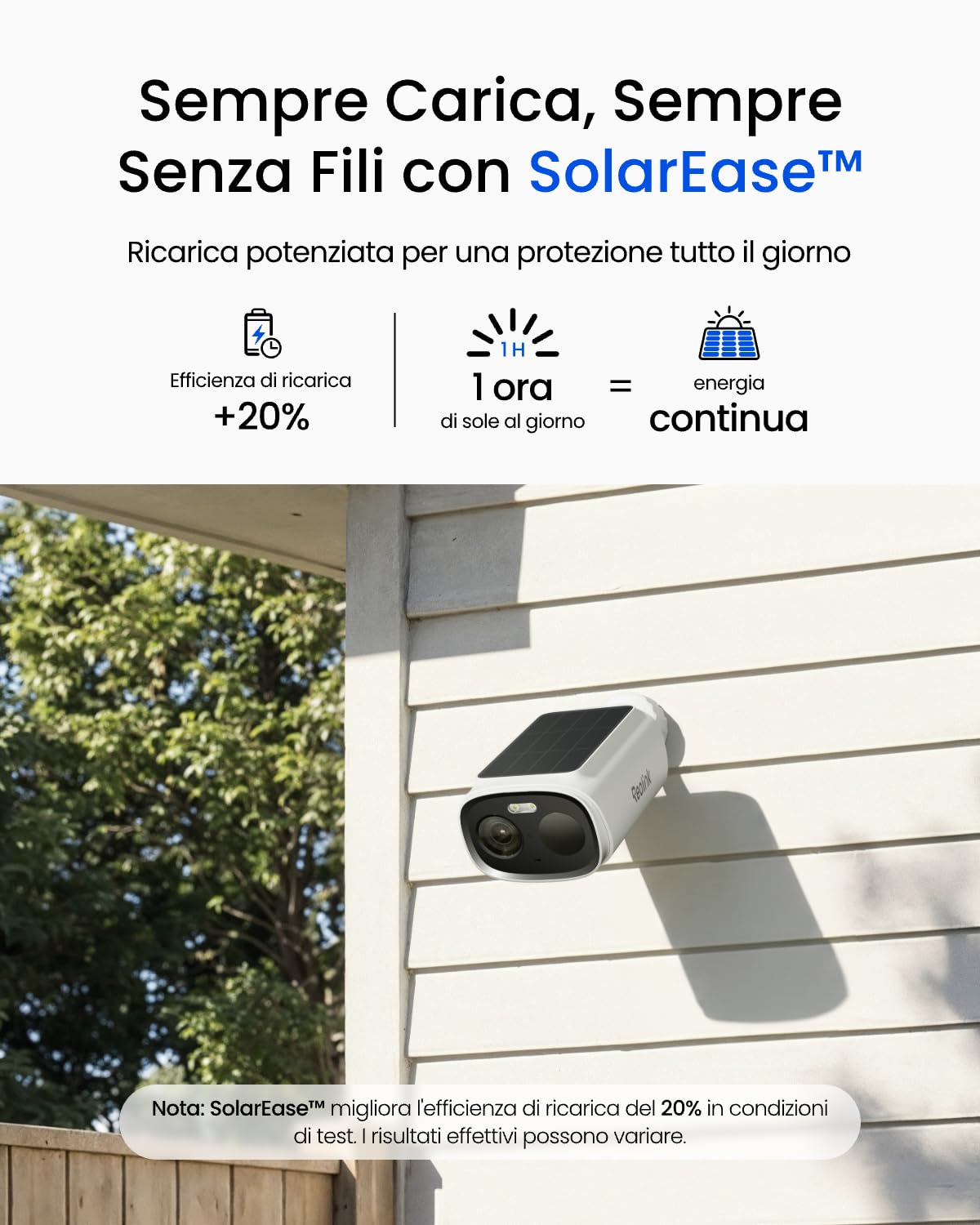 Reolink 3K 5MP Telecamera Solare da Wi-Fi Esterno Senza Fili con Batteria | Wi-Fi 6 2.4/5 GHz con Faretti, Rilevamento AI, IP67, Archiviazione Locale, Audio a 2 Vie, Avvisi Intelligenti, Argus Solar