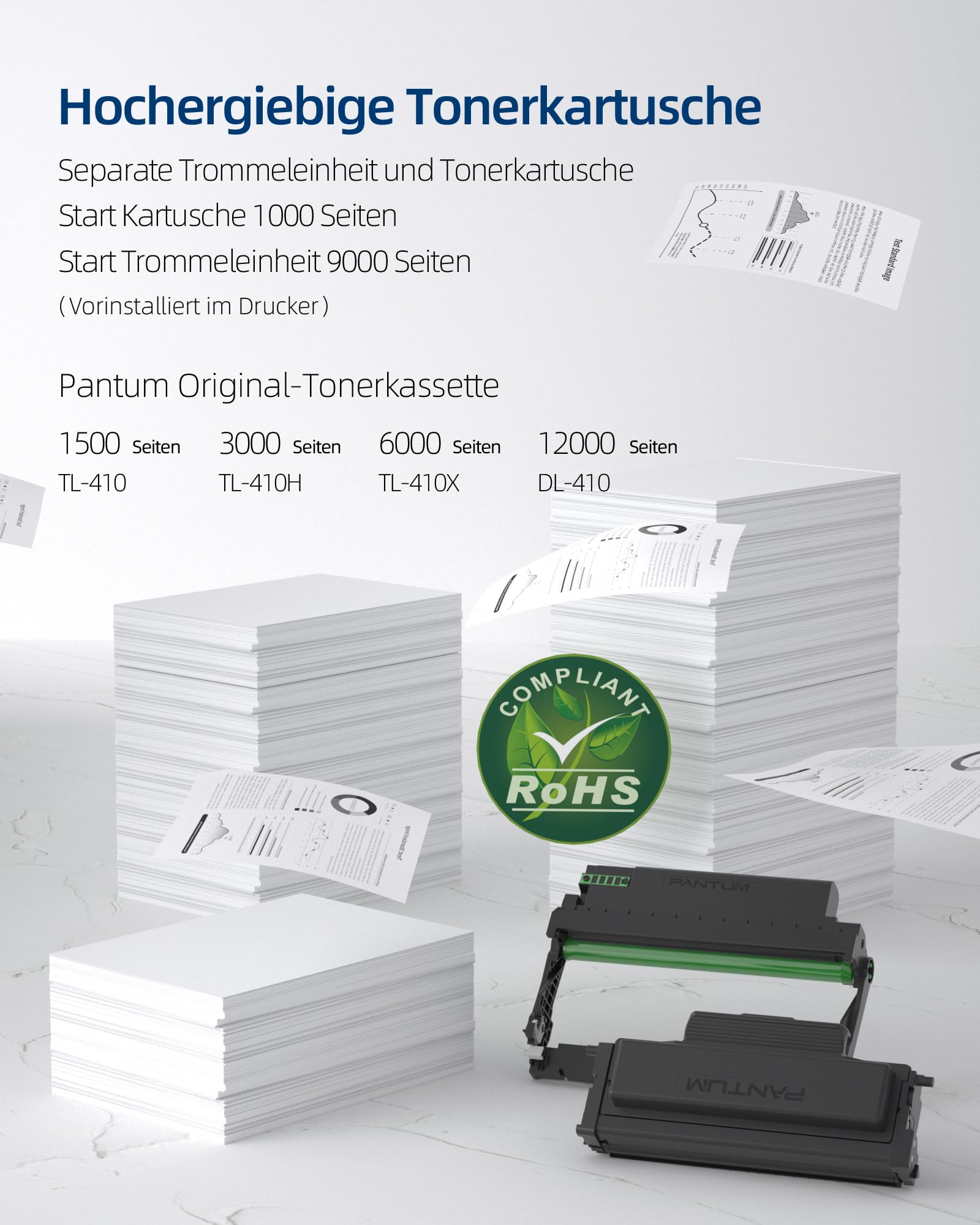 PANTUM P3018DW Laserdrucker Schwarz Weiss, Drucker WLAN/USB/Ethernet, Automatischer Duplexdruck, 30 ppm, Inklusive 1000-Seiten-Starter-Tonerkassette