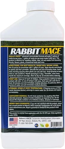Miniatura 2 de Nature's MACE Rabbit Mace Concentrado de 40 onzas, repelente de conejo en aerosol para jardín, disuasorio para paisaje, repele conejos, seguro