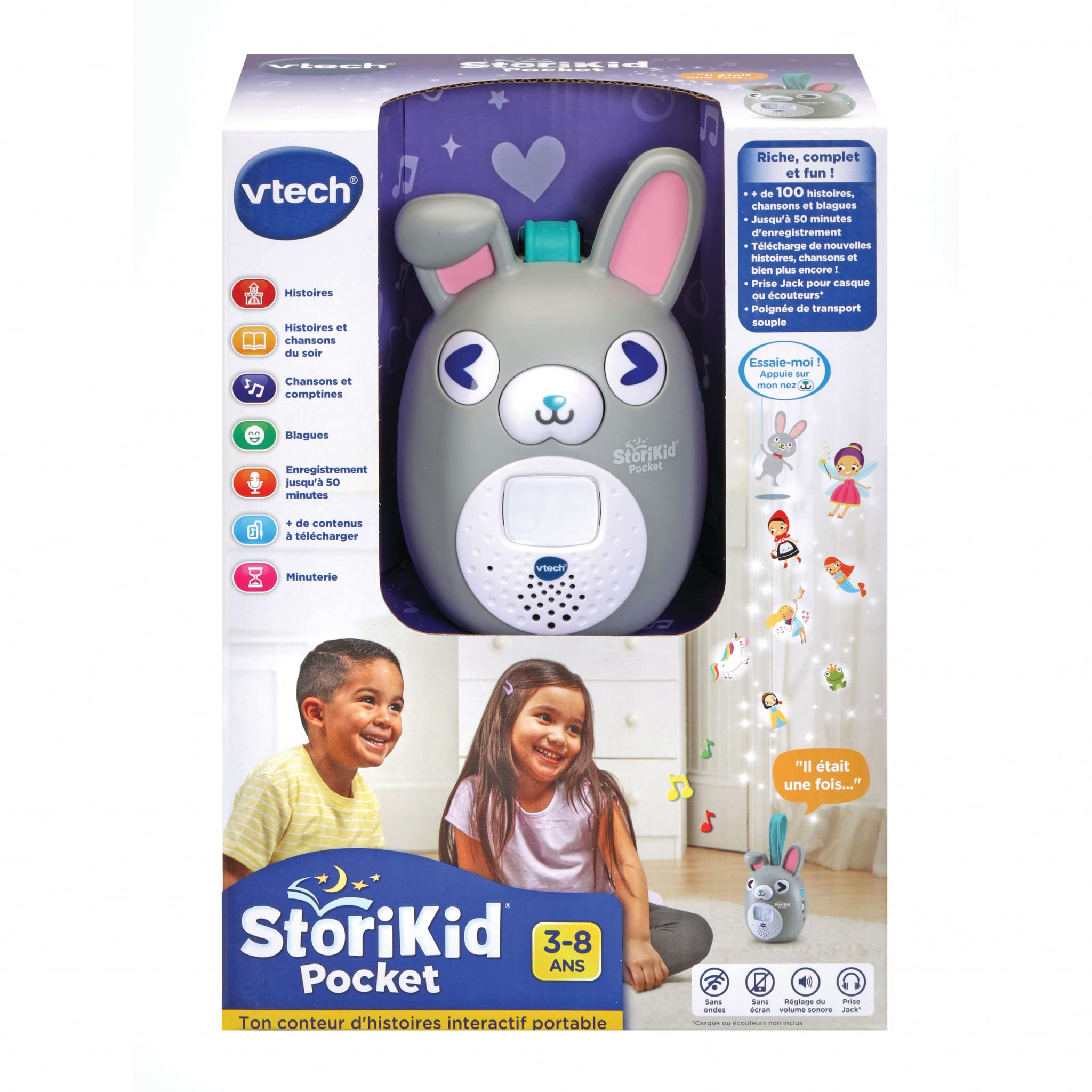 TactiKid Pocket Apprenti Lecture VTech - Tablette Tactile Sans Écran Avec 14 Fiches Pour Enfants 4-7 Ans