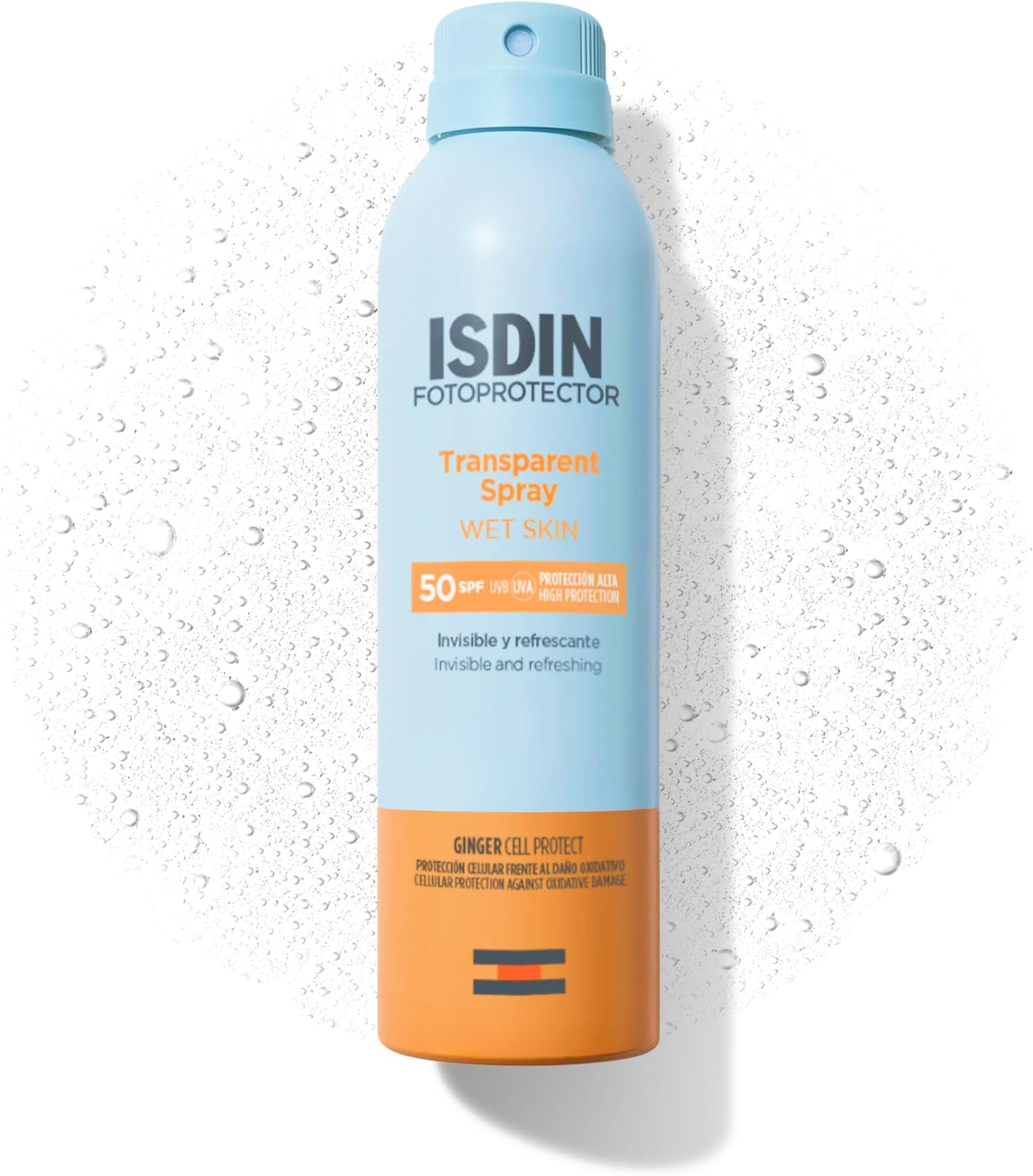– ISDIN Fotoprotector Transparent Spray Wet Skin SPF 50 - Invisible Body Sunscreen Spray - Apply on Wet Skin - Instant Dry, Cooling & Water Resistant, 250ml
