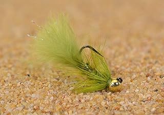 Region Fishing 6 Ct - Tungsten Micro Olive Wooly Bugger Jig Head Fly - Euro Nymph - Hanak Hook (Hook #12)