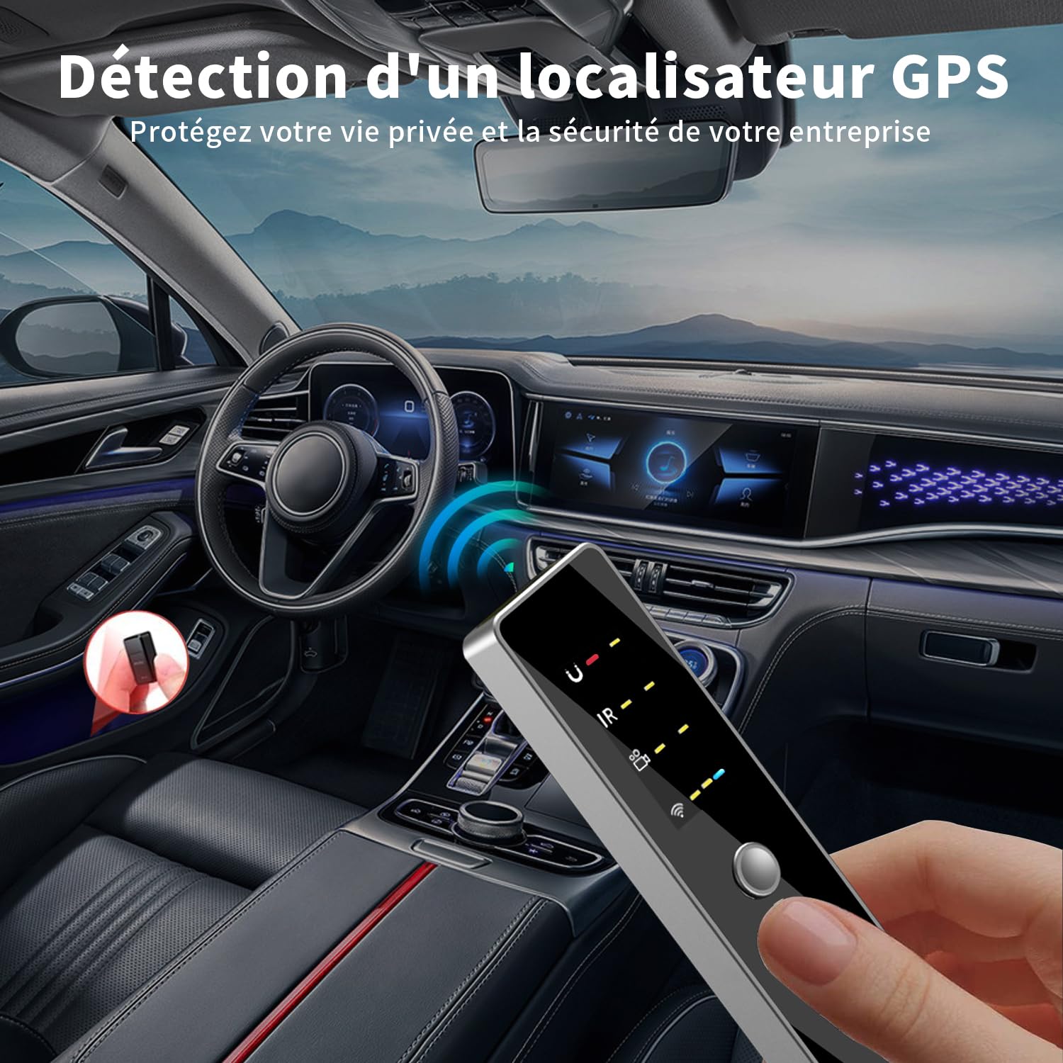 Détecteur Micro Espion, Détecteur De Caméra Espion, Détecteur Anti-Espion Bug, Scanner De Traceur GPS Anti-Espion, DéTecteur D'éCoute GSM GPS Tracker Scanner pour Les HôTels