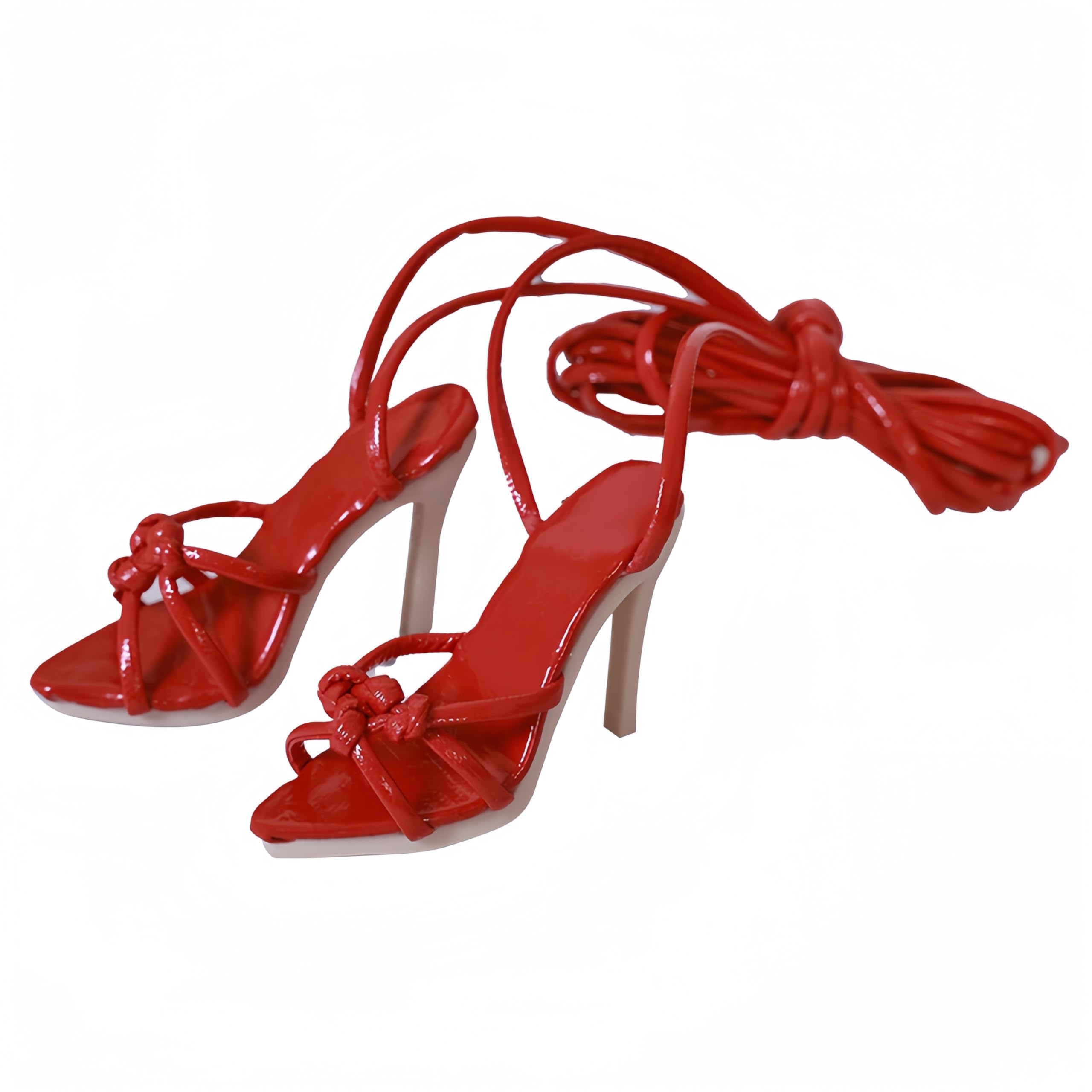 Chaussures 1/4 BJD talons hauts ajustables anti-glisse rouge - 8