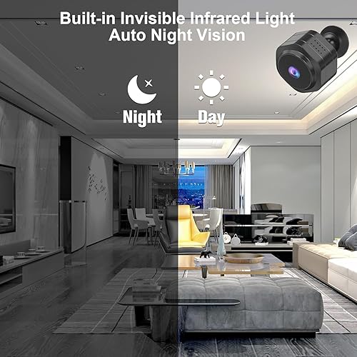 Miniatura 5 de Cámara de seguridad WiFi para interiores, cámara de niñera, mini cámaras inalámbricas Full HD 1080P para bebé, mascotas, alertas de detección de