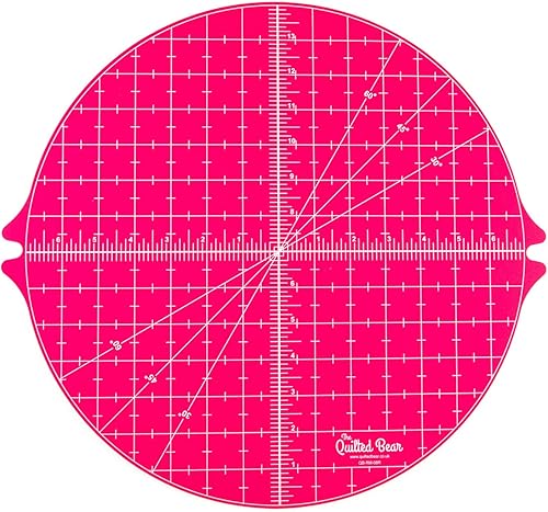 Miniatura 5 de The Quilted Bear Alfombrilla de corte giratoria  Circular de 14 x 14 pulgadas, autorreparable 360 con innovador mecanismo de bloqueo para acolchado,