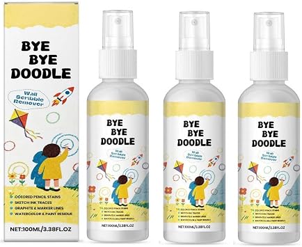 Crayon Remover for Walls- Instant Cleaning for Marker, Ink & Graffiti Stains on Wall - Safe for Painted, Whiteboard, Wallpaper - Quick Stain Remover for Home Playroom/Classroom 3