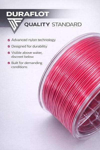 DURAFLOT Zafiro Pink (Rosa flúor) — Hilo de Pesca monofilamento (Nylon) — 1000/2000 m — 0,18/0,20/0,25/0,30/0,35/0,40/0,45/0,50 mm — Baja Memoria y Alta abrasión - 4