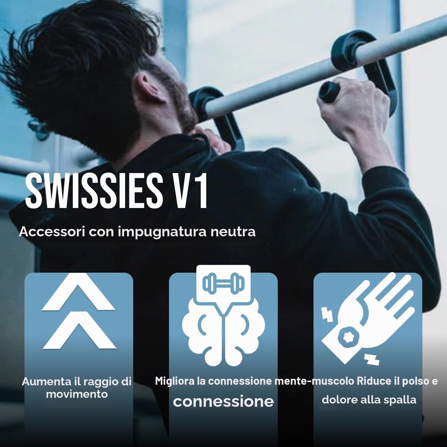 Kensui Swissies: impugnatura neutra per trazioni, bilancieri e fasce di resistenza