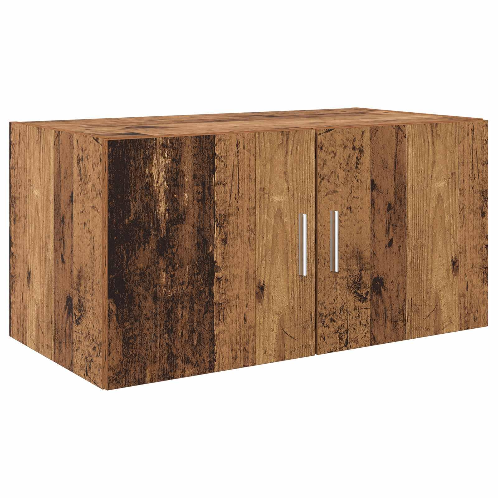 Armadio 2 Pezzi Legno Vecchio Ingegnerizzato 80x42,5x225 cm