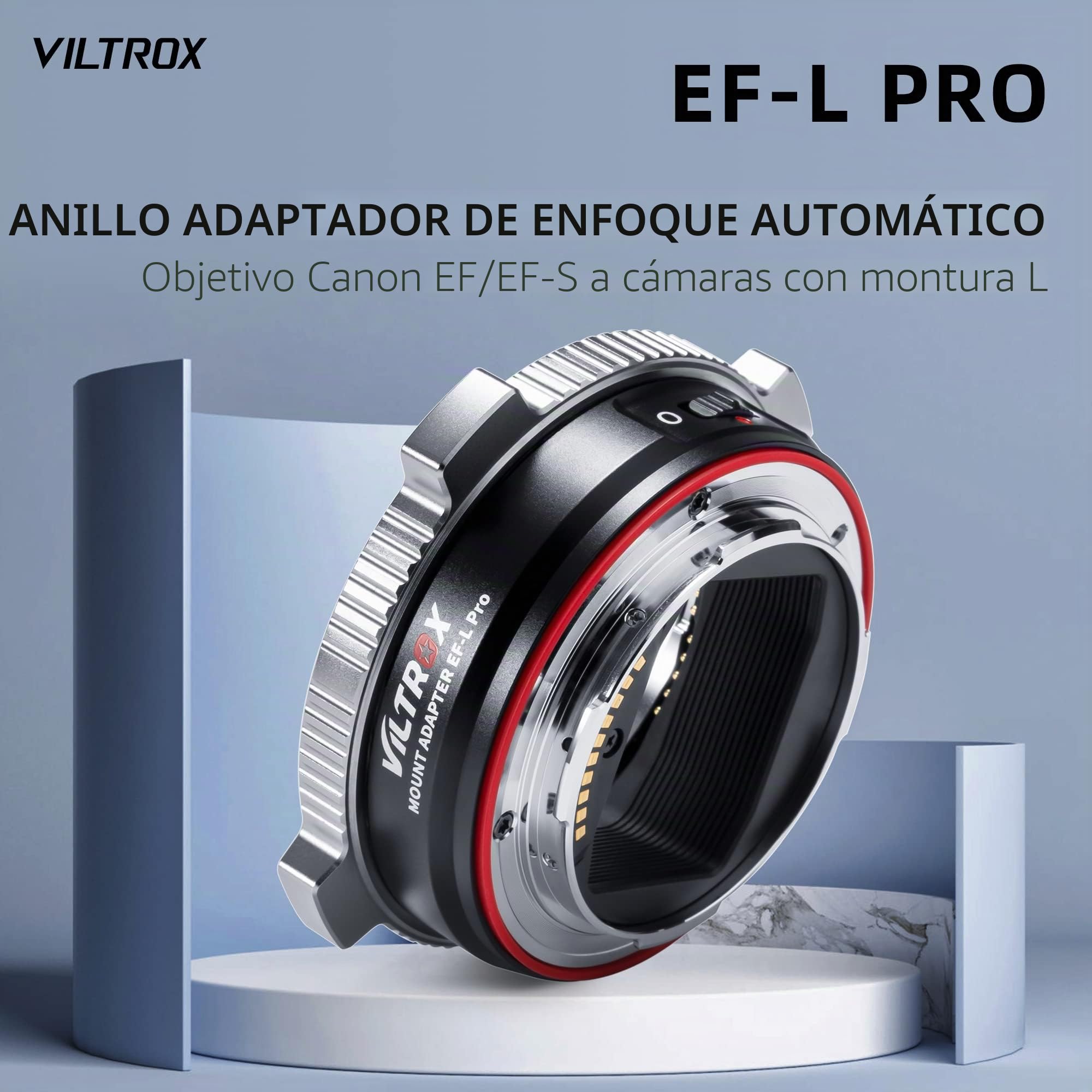 VILTROX EF-L Pro Adaptador Montura Lente Enfoque Automático Compatible con Lente EF/EF-S a cámara Montaje L Leica SL2/Lumix S1 S1H S5/Sigma