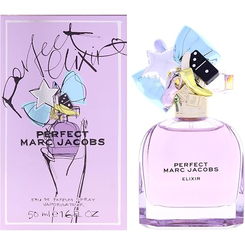 Marc Jacobs Perfect Elixir Eau de Parfum – Ambery Floral Women's Perfume – With Notes of Purple Rhubarb, Golden Amber Woods & Vanilla Bean Extract - Vegan Fragrance