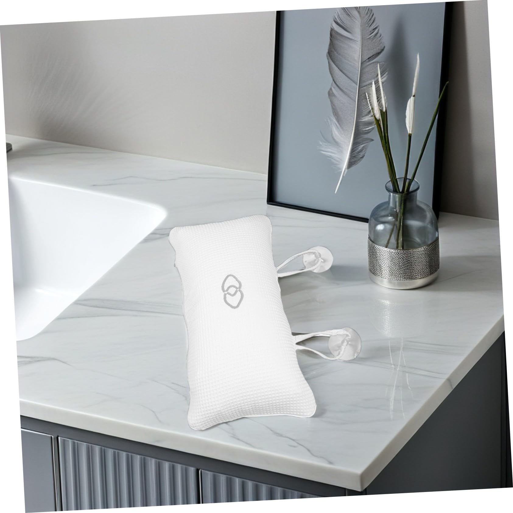 CALLARON 3 Piezas Almohadas de Baño Inflables Cojines Antideslizantes con Ventosas para Cabeza y Cuello Cojín Suave para Bañera Hogar SPA Hoteles