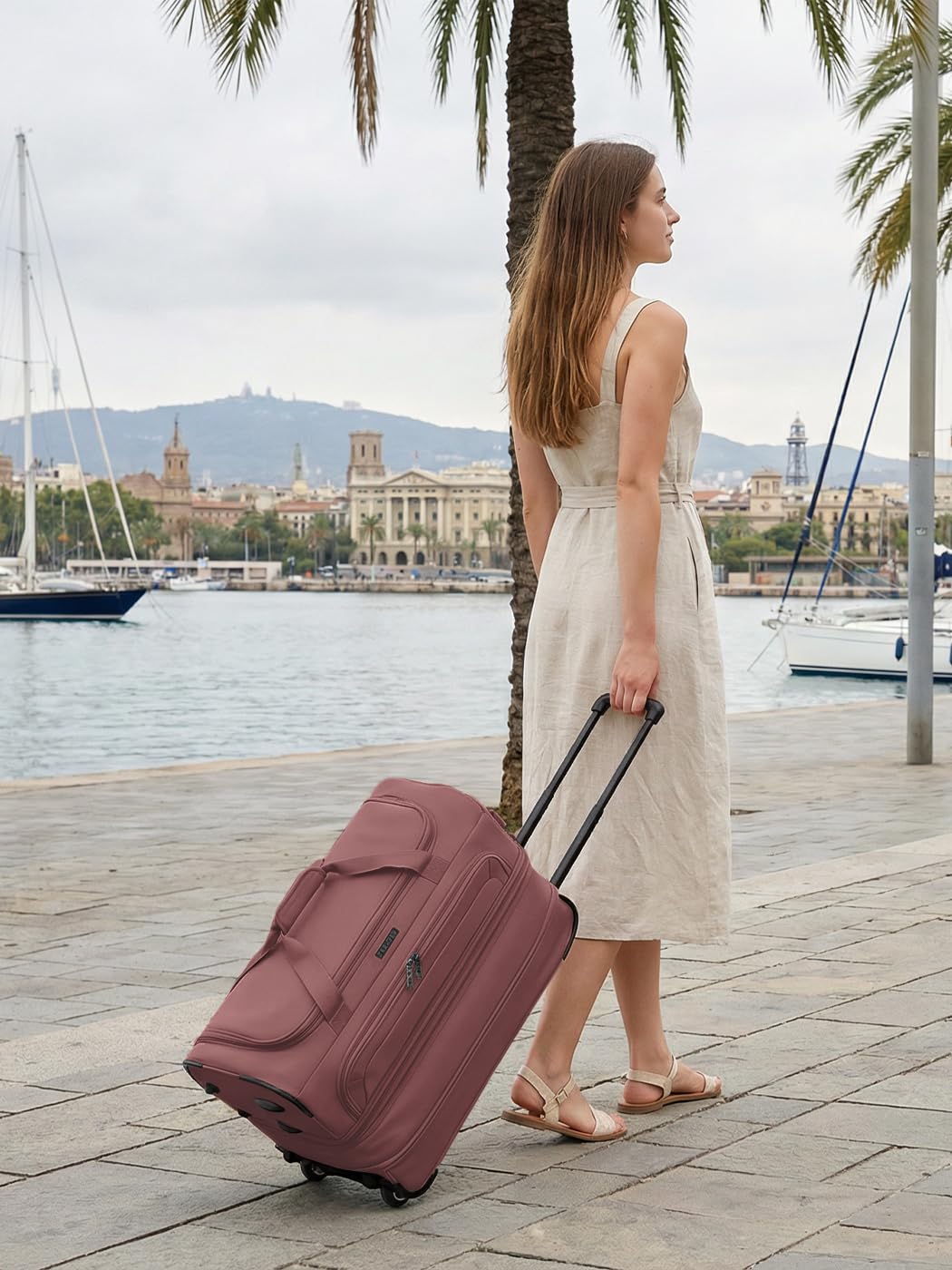 Stammarartikel Duffle Essentials Exp., rose, M (55 cm) erweiterbar, Torba podróżna exp. z kółkami