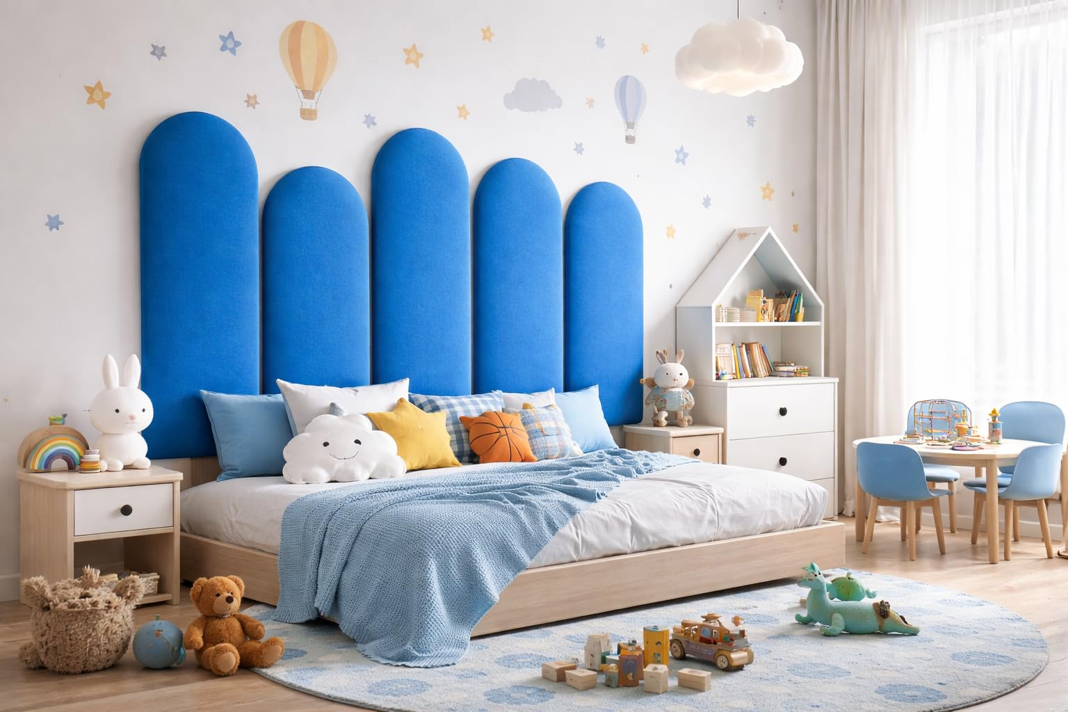 Angelo - Tapicería - Paneles de pared 3D Cama - Cojines de pared - Paneles tapizados - Paneles acolchados - Paneles acolchados de pared - Ciruela 90x20 cm - Paneles tapizados - Paneles de techo