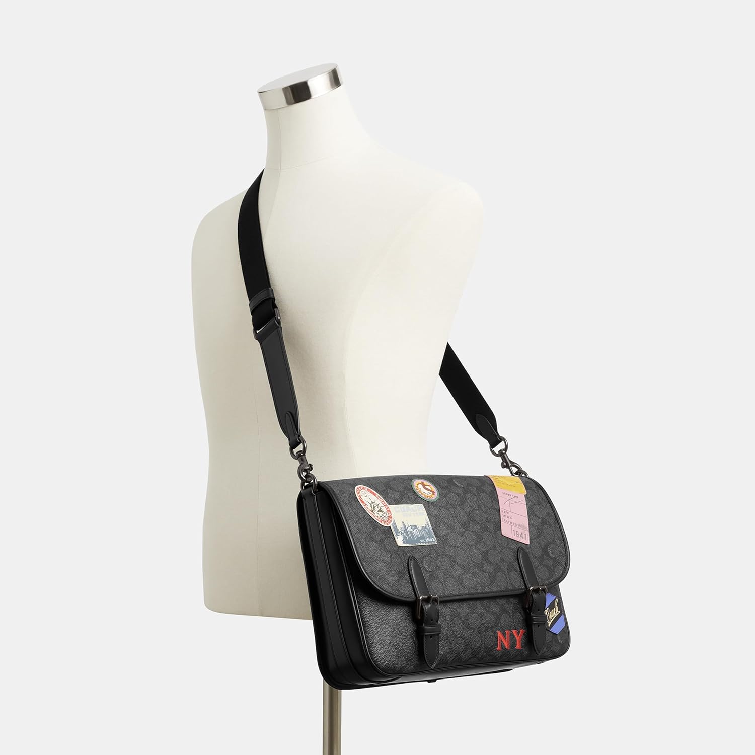 Coach Hitch Messenger Bag with Patches