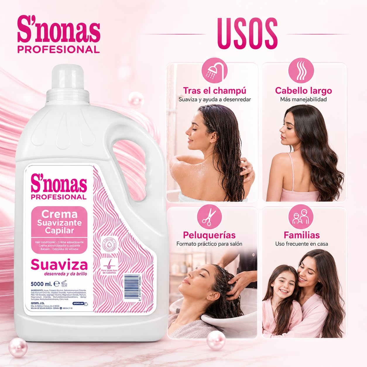 Balsamo per tutti i tipi di capelli, 10 litri — lascia i capelli curati, luminosi, setosi e idratati.