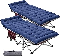 Vista 30 de ABORON Catre de Campamento para Adultos de 28" Extra Ancho, Paquete de 2 Catres Oxford 1200D Resistentes para Dormir, Cama de Campamento Plegable