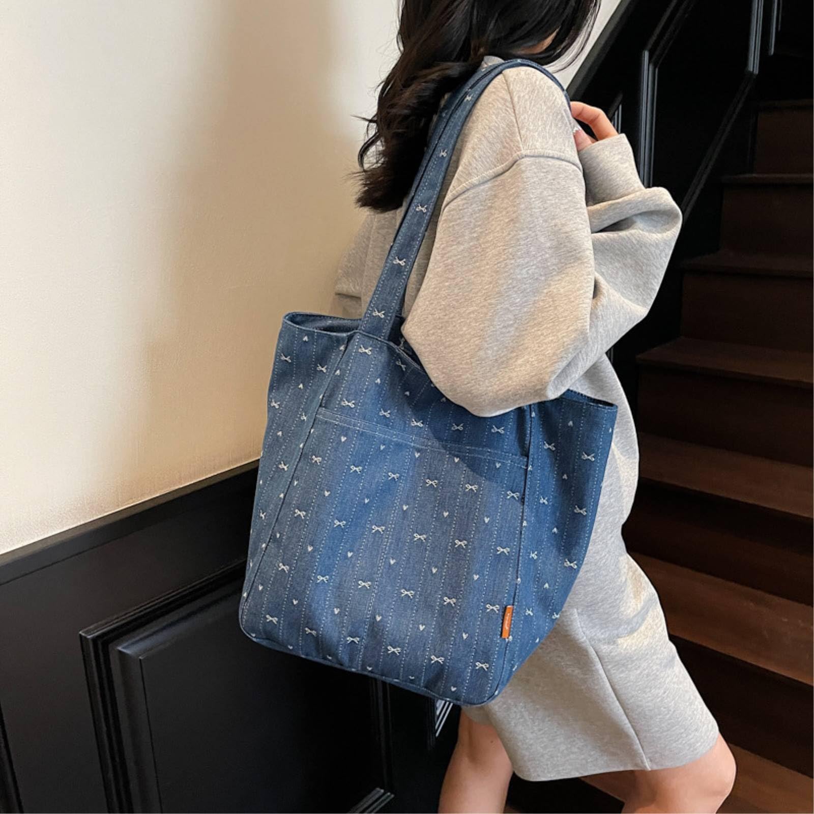 Bolso Mujer Invierno Cuadrado Vertical De Gran Capacidad con Cierre Cremallera