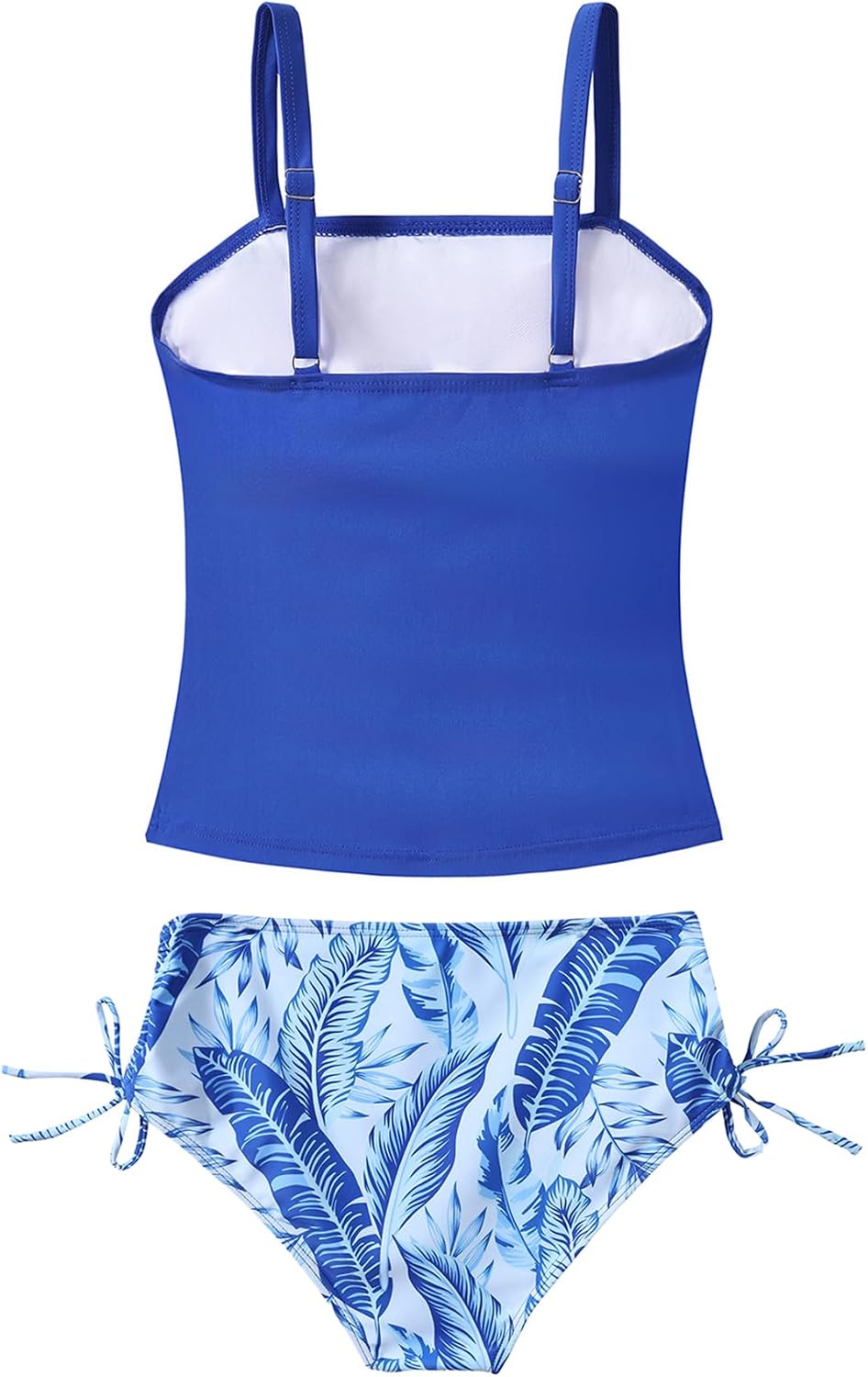 Vogseek 9-16T Girls Tankini Swimsuits for Teens 2 Piece Padded Bathing Suit Drawstring Swimwear Set