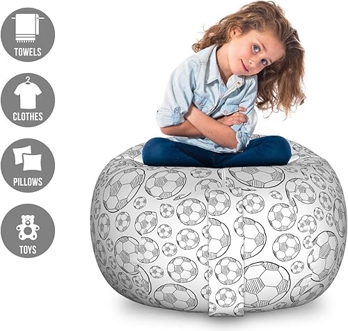 Miniatura 89 de Lunarable Silla de almacenamiento para adolescentes, coloridos patines de estilo retro, para actividades juveniles, para niñas y niños, divertido