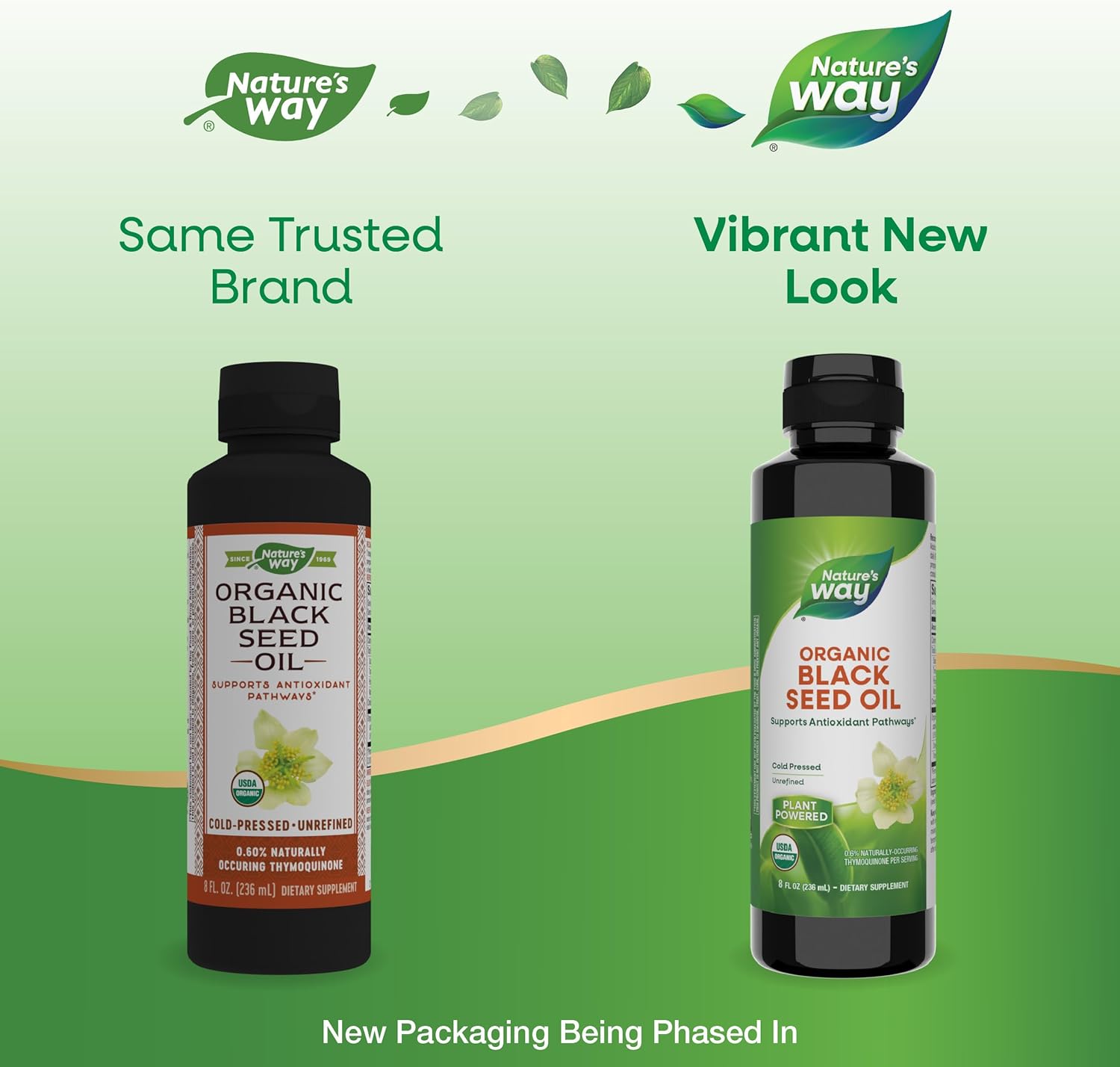 Nature's Way Organic Black Seed Oil, Supports Antioxidants Pathways*, Cold-Pressed, Vegan, Gluten Free, 8 fl oz (Packaging May Vary)