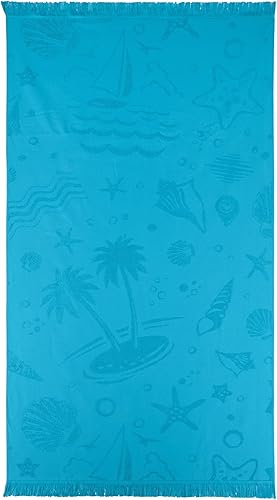 Towels Beyond - Toalla de playa turca, 100% algodón turco, sin arena, de secado rápido, altamente absorbente, lino de tejido suave peshtemal con