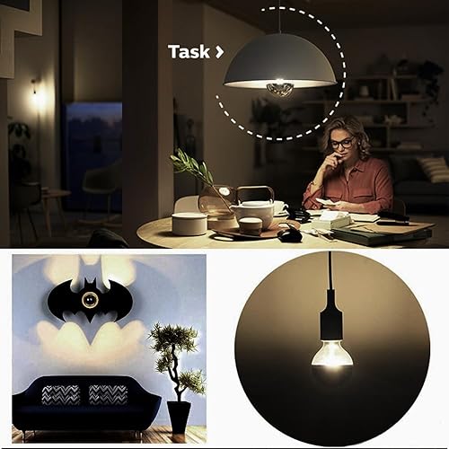 Miniatura 9 de Leools Bombillas LED medio negras, regulables de 6 W (equivalente a 60 vatios), bombillas Edison de 4000 K, luz blanca diurna de 4000 K, bombillas