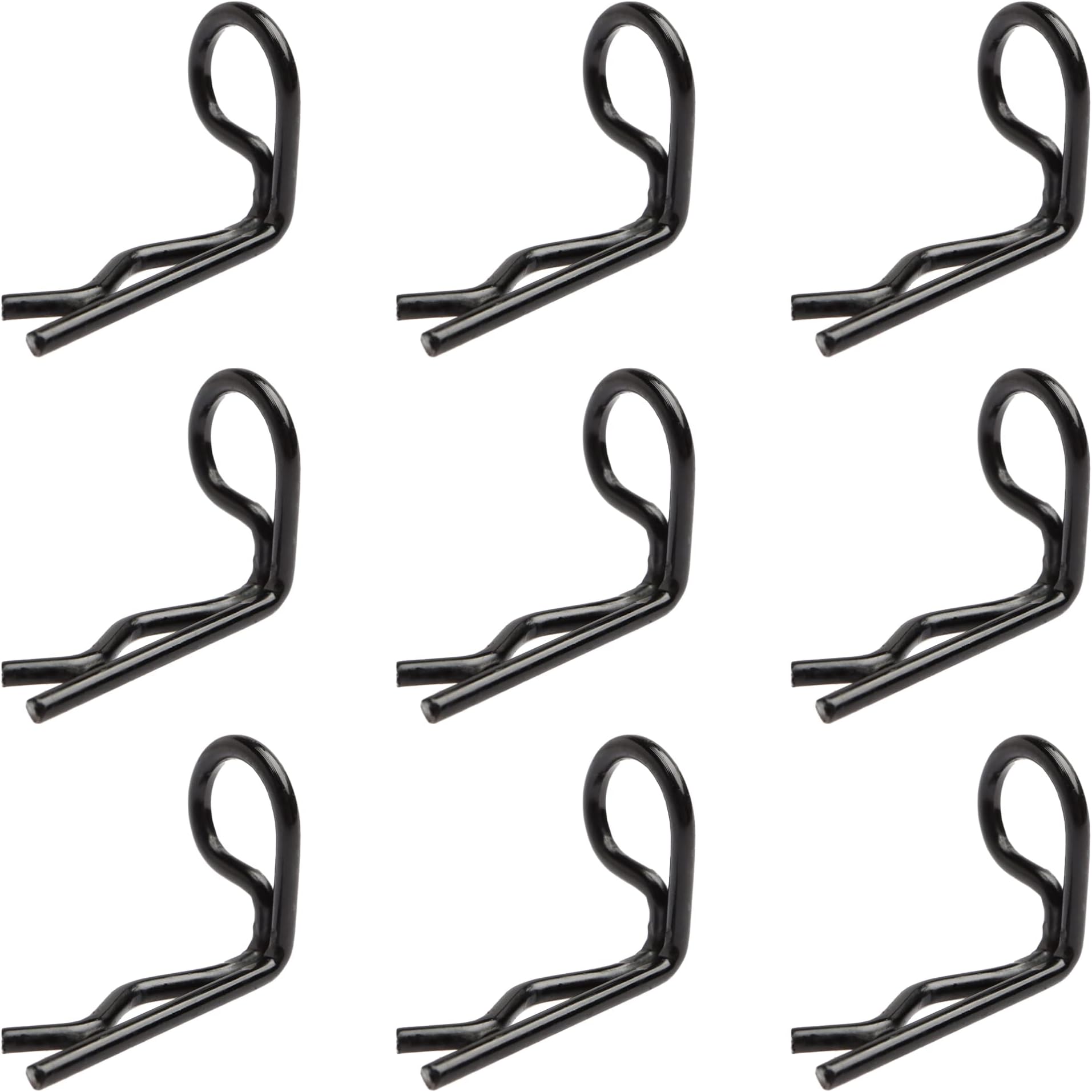30-Pack 90-Degree Angle Body Clips Bent Springy Pins for All 1/10 Scale Model Car Truck Crawler Truck(Black)
