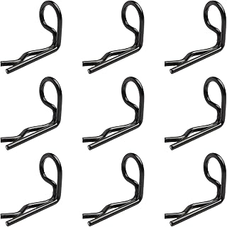 GDOOL 30-Pack 90-Degree Angle 1mm Body Clips Bent Springy Pins for All 1/16 1/18 1/20 Scale Model Car Truck Crawler Truck(Black)