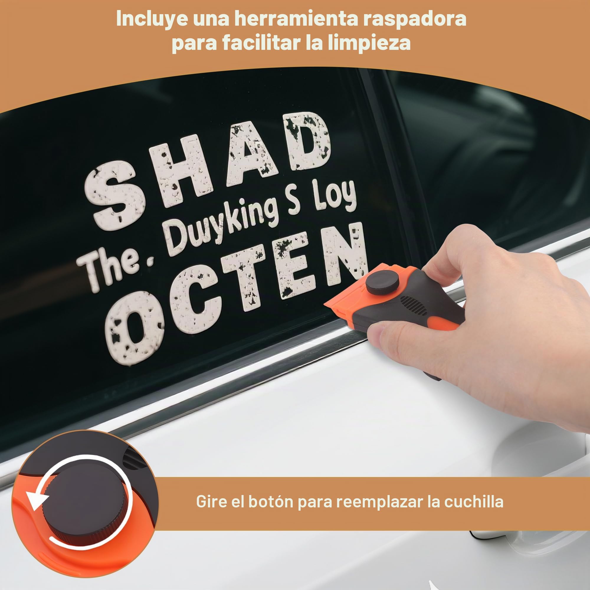 Kit de Removedor de Pegamento para Coche de 4 Pulgadas, 2 Piezas de Removedor de Calcomanías con Raspador de Plástico y Adaptadores de Taladro para Quitar Vinilo, Pegamento, Pegatina, Adhesivo