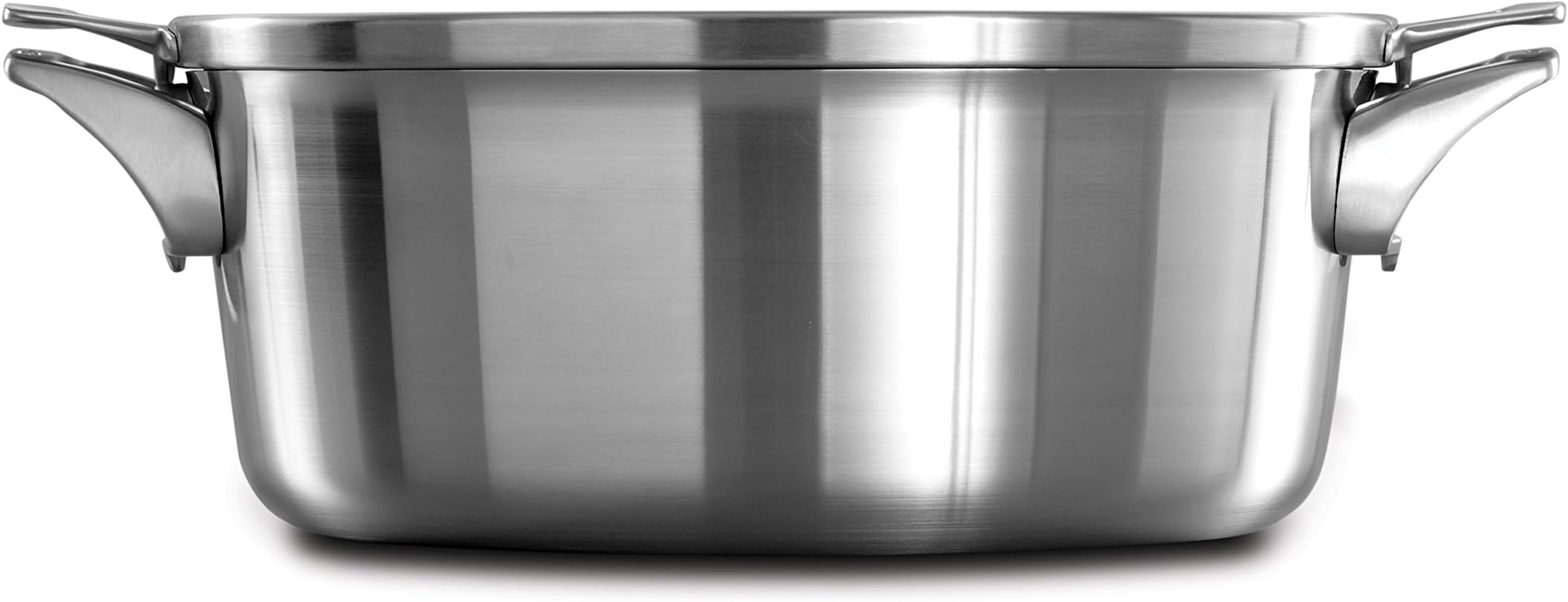 Calphalon Premier Space Saving Stainless Steel 8.5qt Dutch Oven with Cover