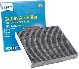 EZfiltr (CF10285) Replacement Cabin Air Filter with Activated Carbon for Select Toyota/Lexus/Scion/Subaru/Land Rover/Jaguar/Pontiac